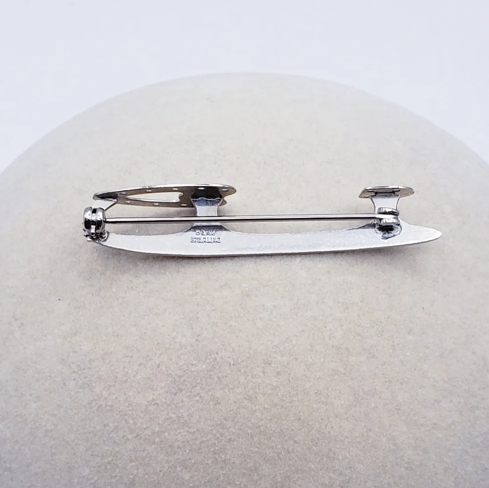 Unique Sterling Silver BEAU Brooch Unisex